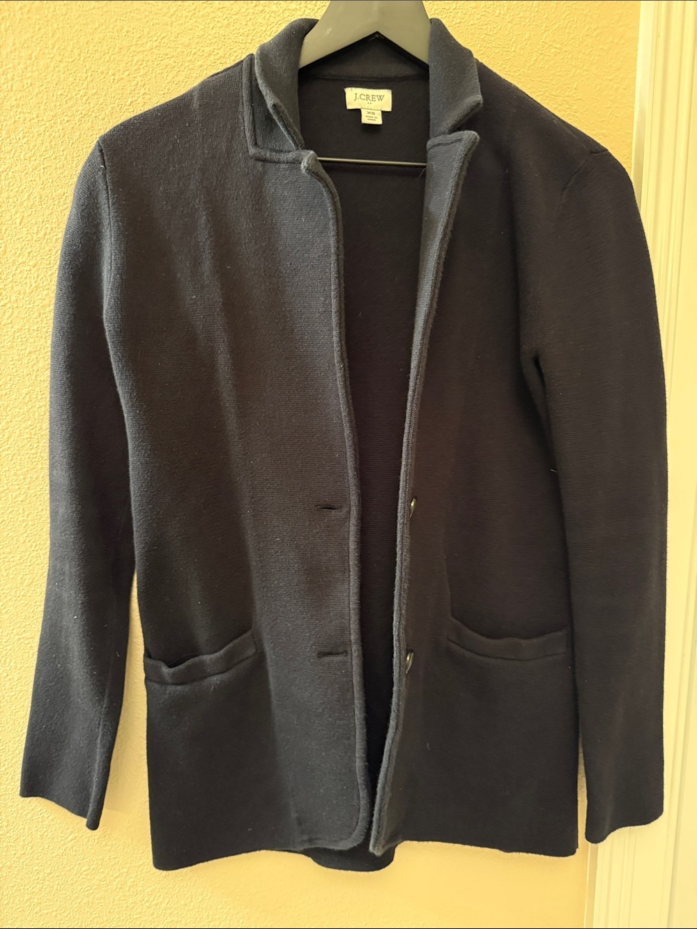 J. Crew Women's Black Knit Blazer Jacket